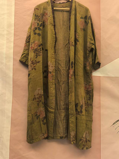 Vestido de cárdigan suelto de verano y cómodo y cómodo.