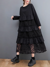 Women's comfortable Any Festive Occasion Mesh Frill A-line Dress