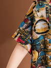 Women's Summer Ethnic Design Printed Midi-Skirt Dress
