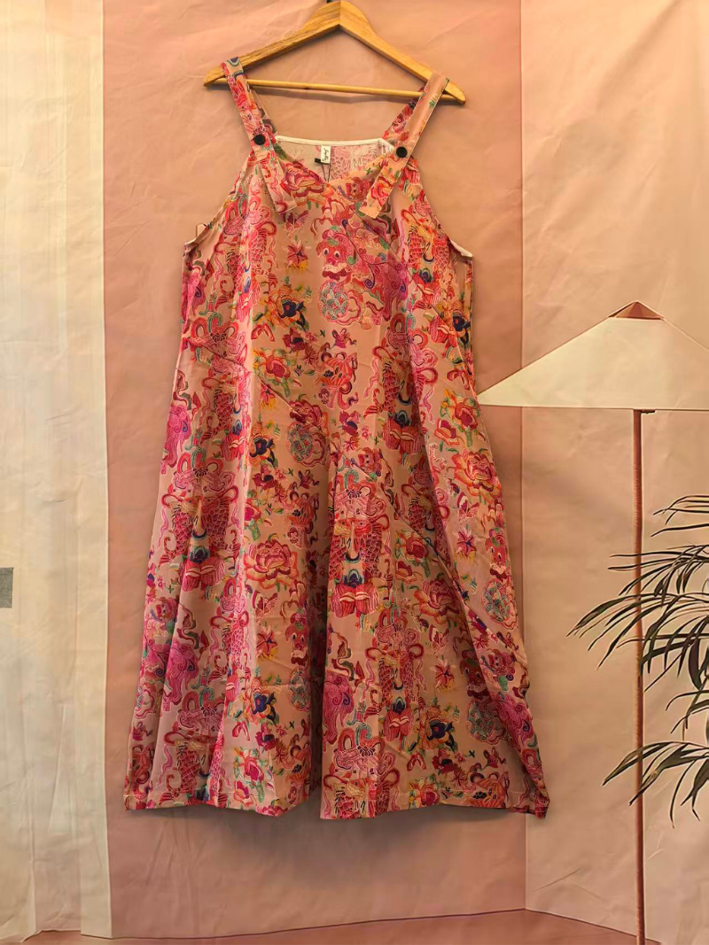 Women's Summer Lightweight Printed Loose Overall Dungaree