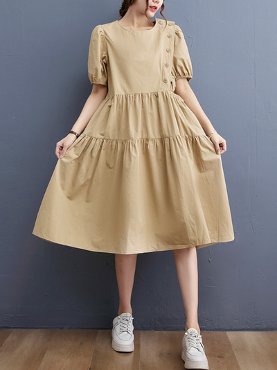 Women's Plain A-line Dress