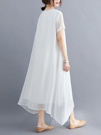 Women's Solid Color A-line Dress