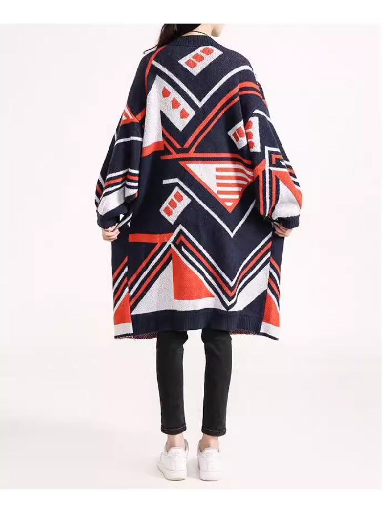 Women’s Stylish & Graceful Lightweight Printed Loose Coat