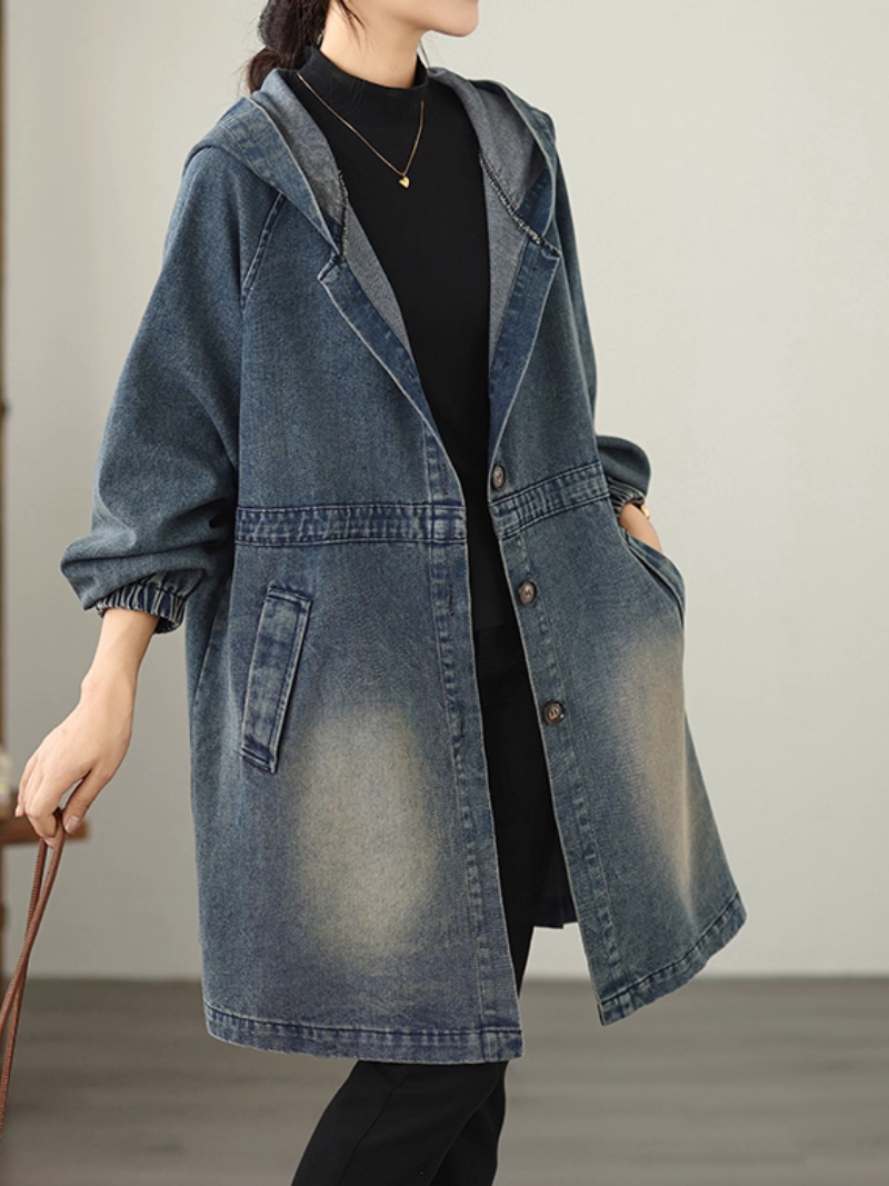 Women's Summer Stylish & Comfy  Denim Hooded Loose Jacket