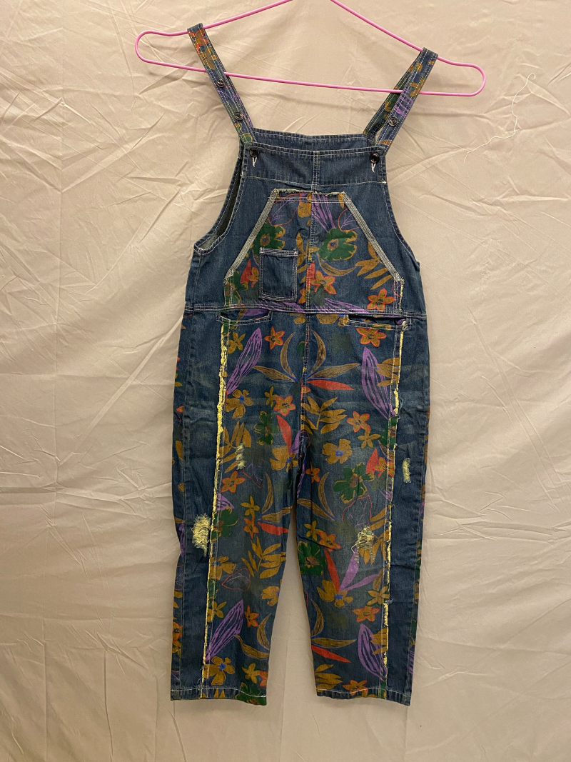 It’s My Life Flower Printed Denim Overall Dungarees
