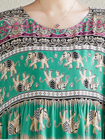 Round neck dresses for women