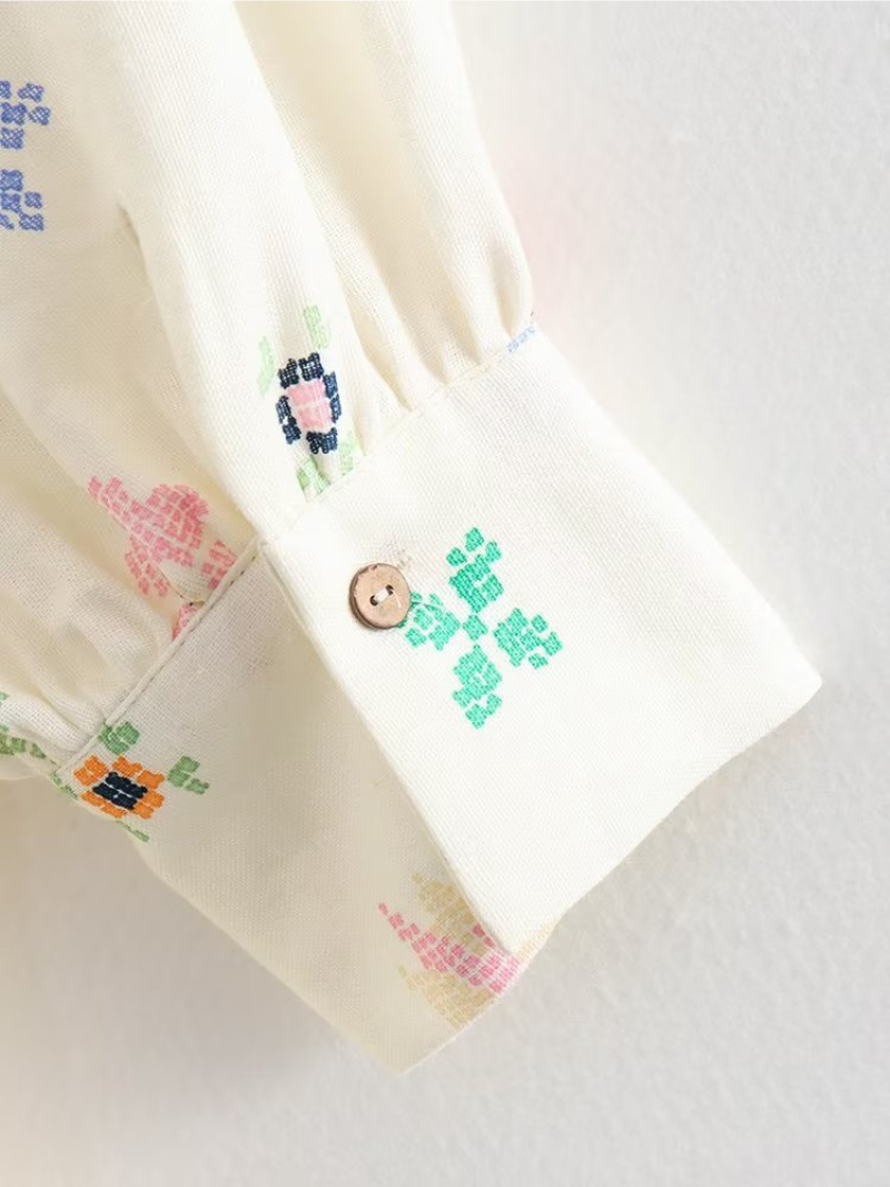 Women's Embroidered  A-LIne Dress