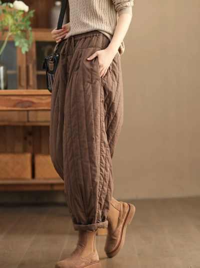 Women's Trouser Double-layer Vertical Stripe Bottom