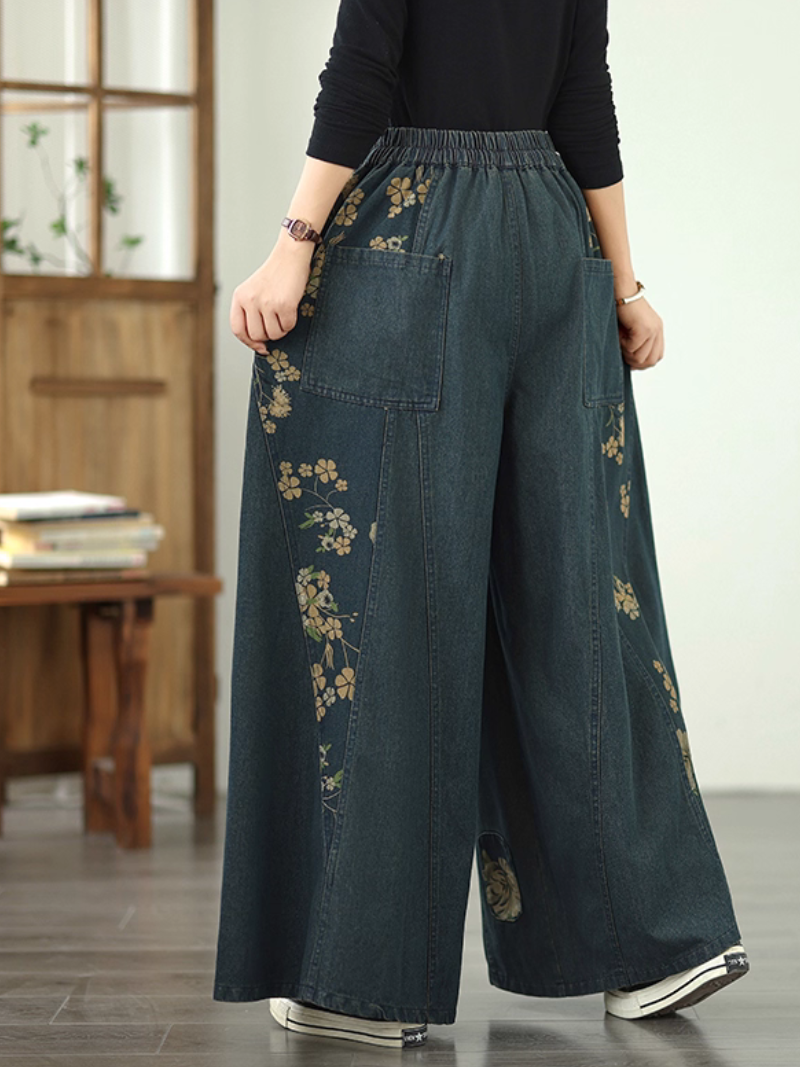 Women’s Summer Cool & Simple Wide-Leg  Printed Bottom
