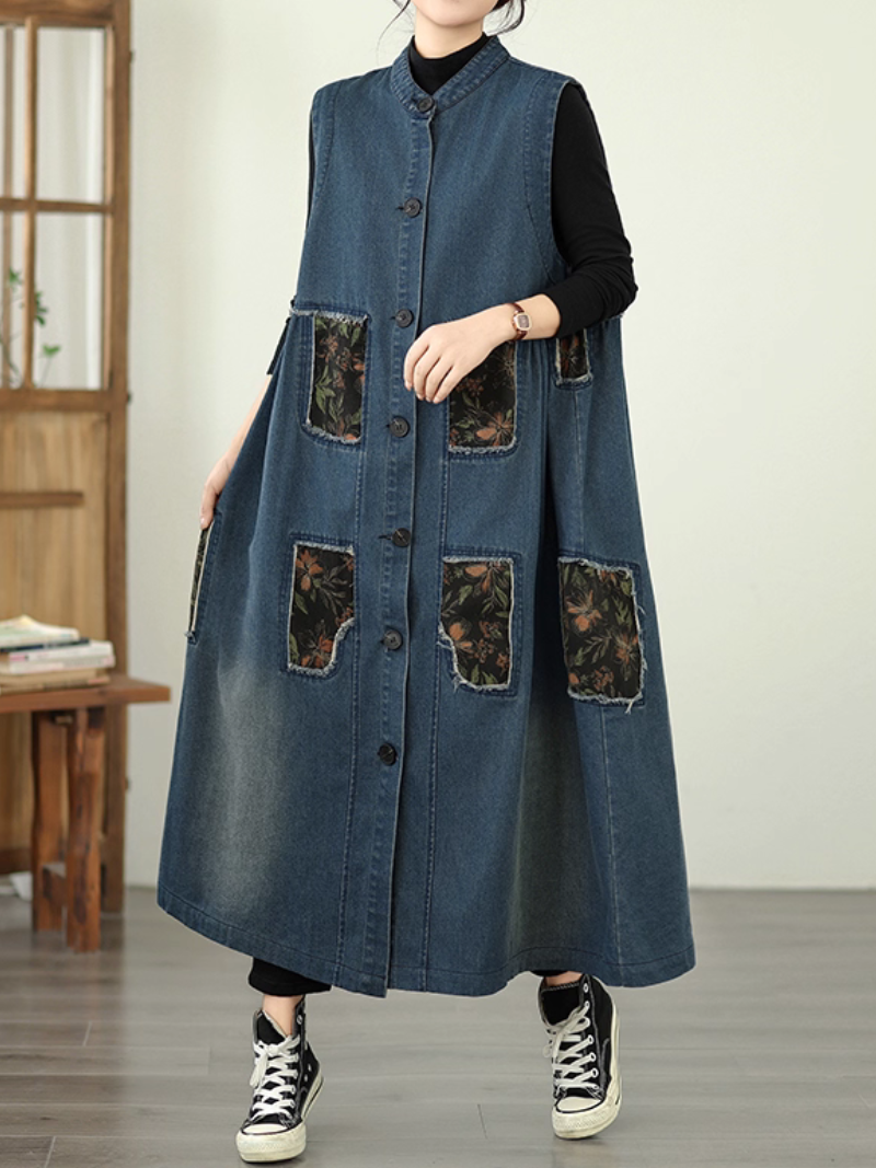 Frauen Sommer Retro modisch und trendy lose A-Line-Mantel