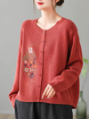 Women's Stylish Embroidered knitted Sweater Dress