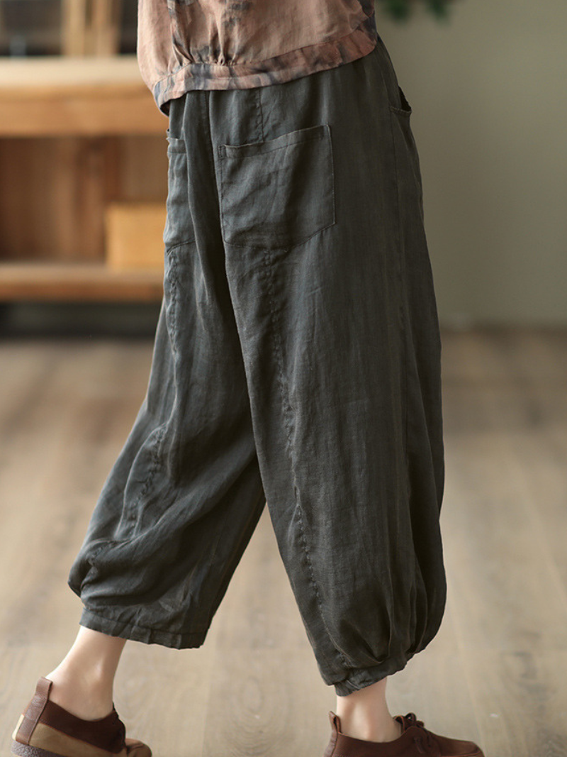 Women's Black Loose Bottom 
