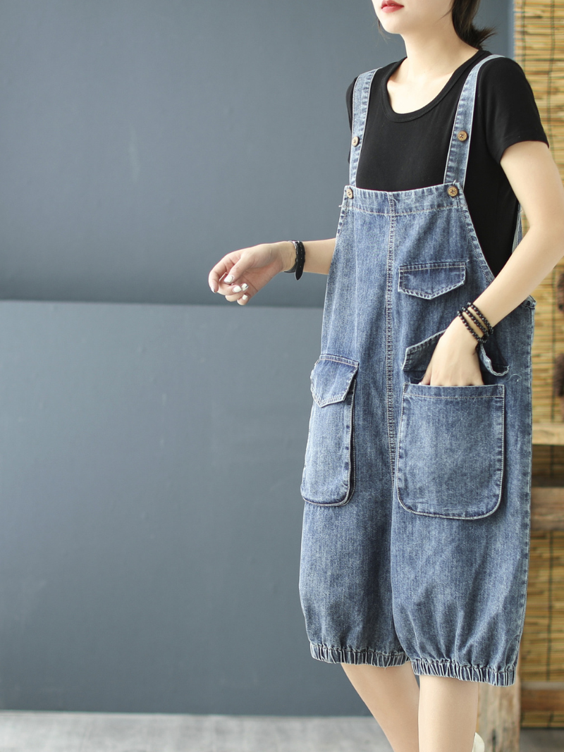Short & Sweet Fashionable Women's Denim Dungarees