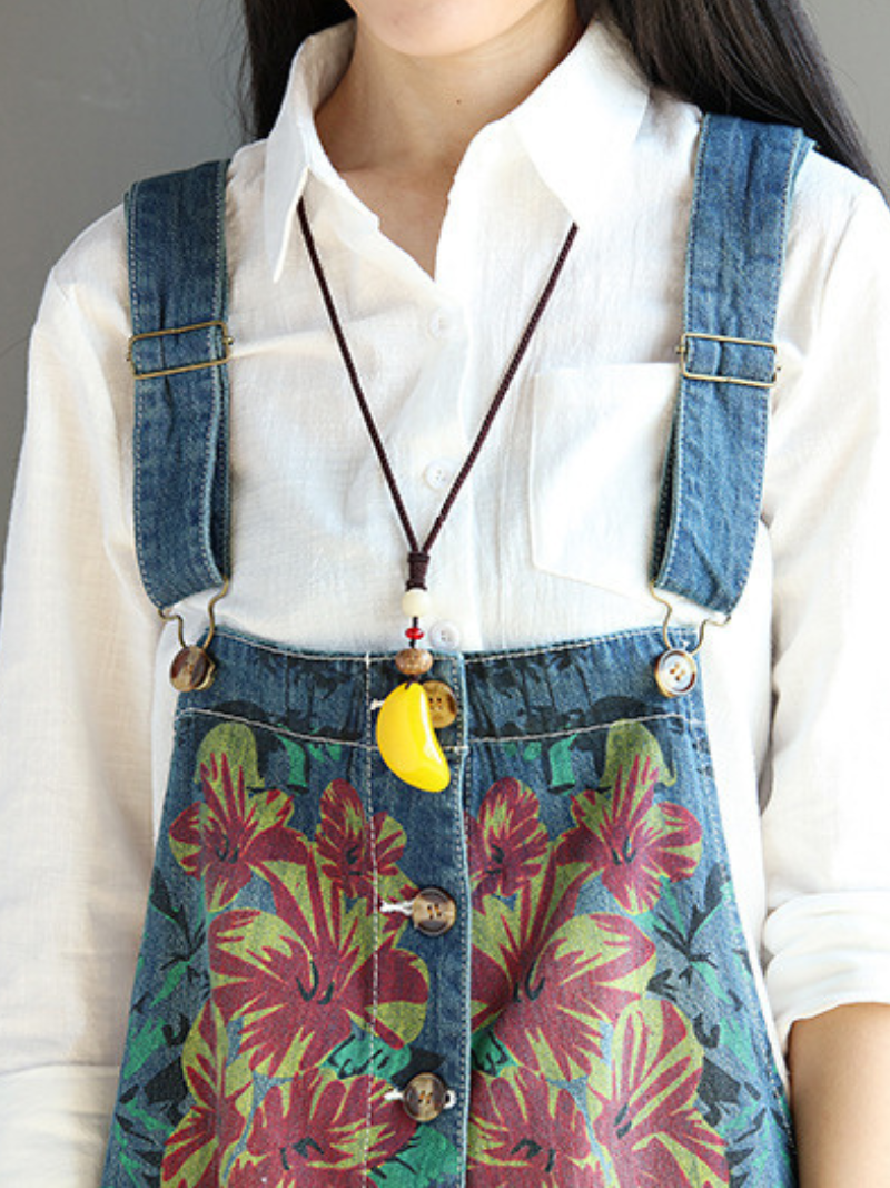 Women's Daily Wear and Outing style Printed Overall Dungarees