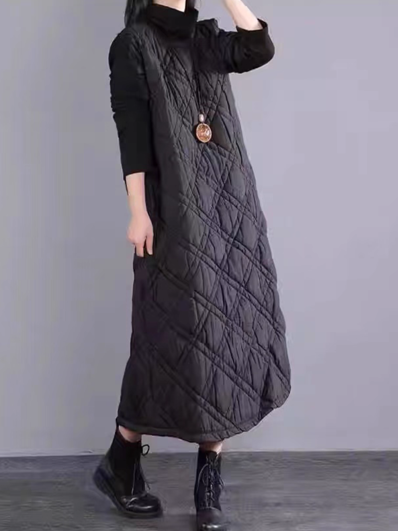 Women's Winter Fashionable & Comfy Loose Midi Dress