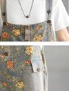 Women's Summer Lightweight Fashionable Loose Printed Overall Dungaree