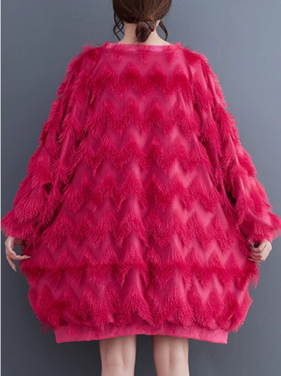 Perfect for Everyday Women's Velvet Double Layer Midi Top Dress