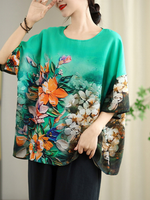 From Brunch to Boardroom Floral Blouse — Flowing, Artful, Effortlessly Flattering