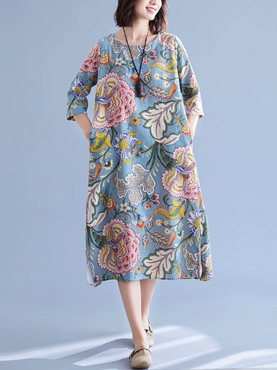 Women's Summar Printed A-Line Dress