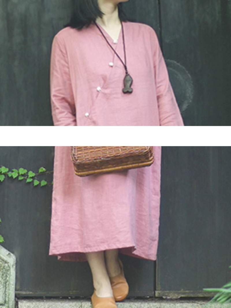 Women’s Stylish & Timeless Button-Up Loose A-Line Dress