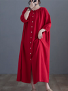 Women's Cotton Red Shirt dress