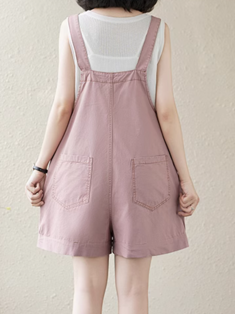 Women's Summer Casual Loose Versatile Side Pocket Style Dungaree