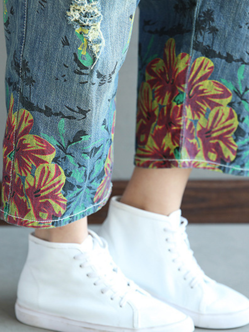 Women's Daily Wear and Outing style Printed Overall Dungarees