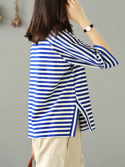 Women's ldeal for Casual Days Striped T-Shirt Top