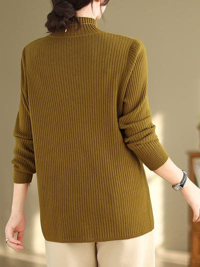 Women's Comfy Half Turtleneck Knitted Sweater