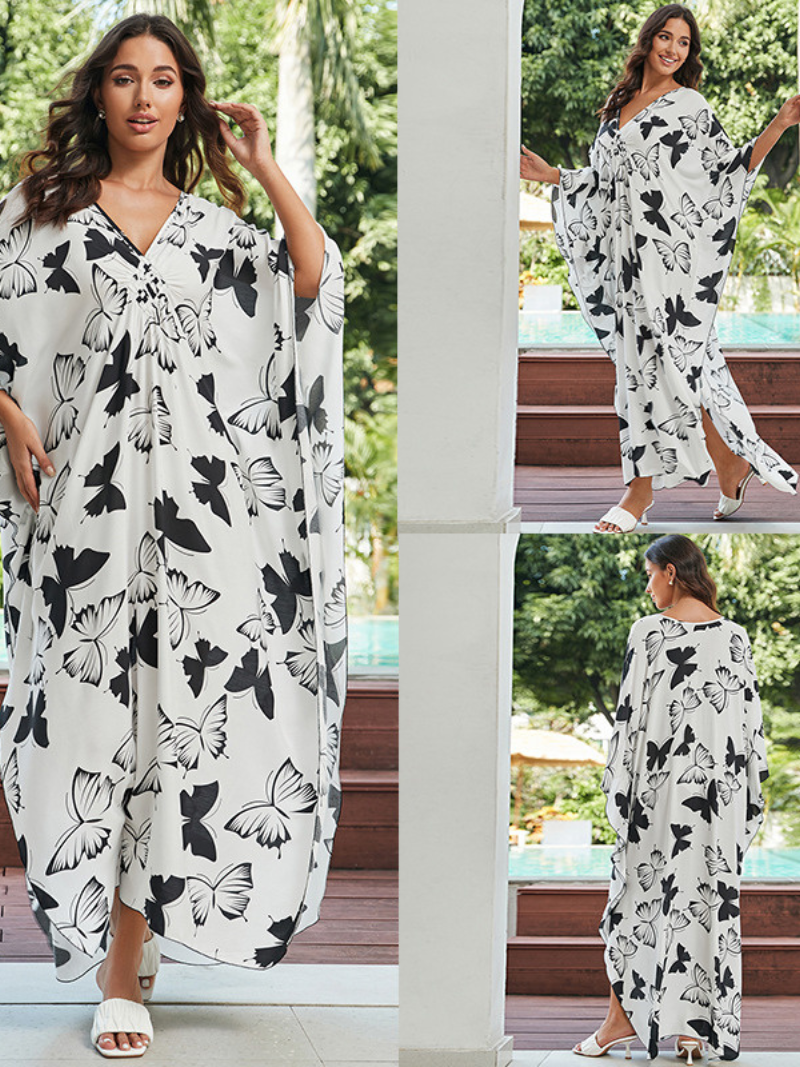 Women's Summer Elevate Beach Cover-Up Long Kaftan Dress