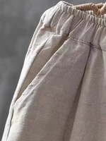 Pantalones de lino de verano para mujeres pantalones casuales delgados