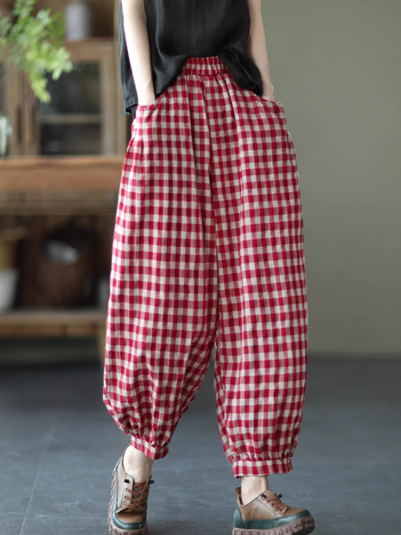 Women's Casual or Semi-formal Wear Plaid Bottom