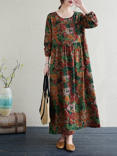 women's Printed Flower Smock Dress for the Wild at Heart