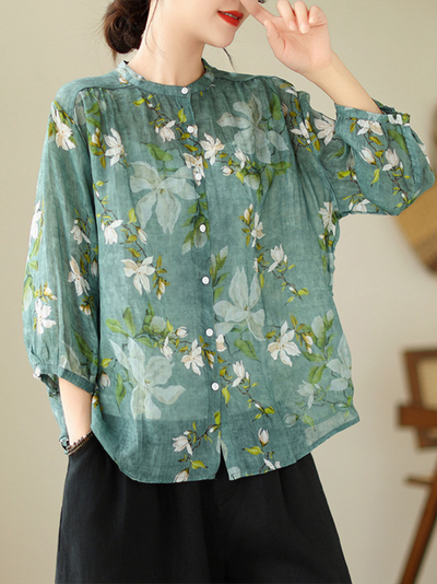 Women's Green Loose Top