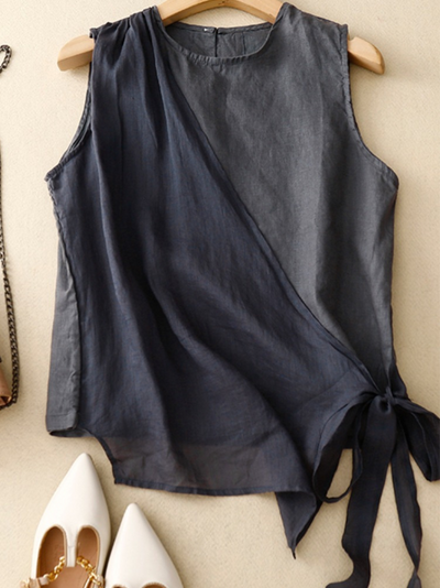 Women's Sleeveless Black Top