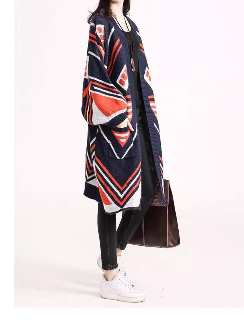 Women’s Stylish & Graceful Lightweight Printed Loose Coat