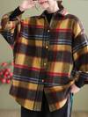 Women's yellow Plaid Shirt