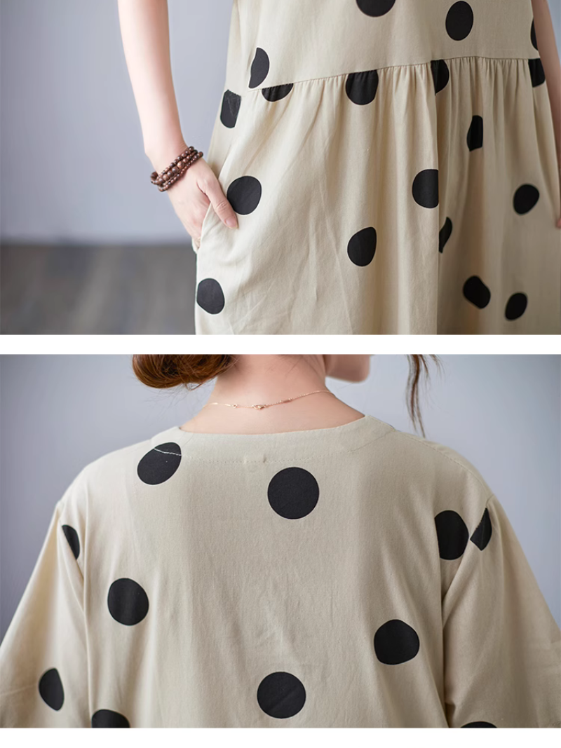 Women's Summer Fashionable  Printed Dot  Design A-line Dress