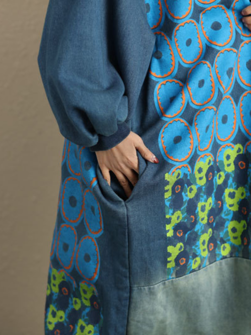 Women's Robe Puff Sleeves Dress
