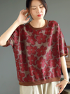 Women's Summer Any Occasion Loose Floral Printed Tops