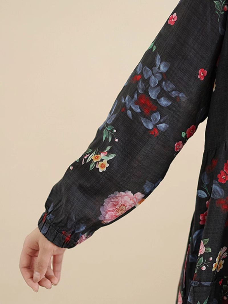 Boho Floral Beach Midi Dress for Summer Comfort