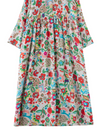 Chic Bohemian Women's Long-sleeved floral Smock Dress
