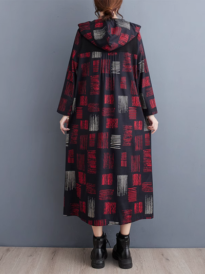 Women's Timeless Grace Printed knee A-Line Dress