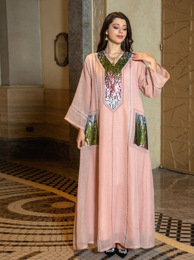 Women's Cross-Border Dubai Style Embroidered Abaya Muslim