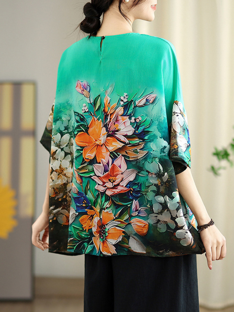 From Brunch to Boardroom Floral Blouse — Flowing, Artful, Effortlessly Flattering