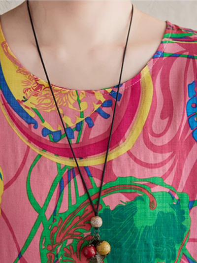 Women's Spring Ideal for any Season Printed Smock Dress
