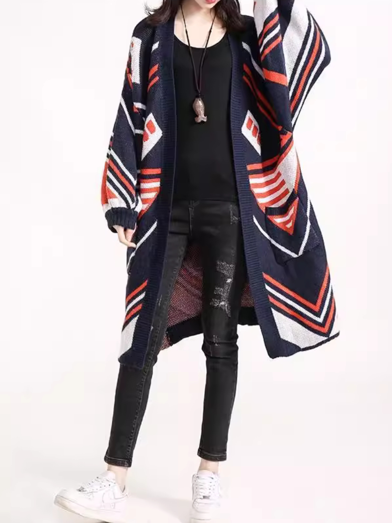 Women’s Stylish & Graceful Lightweight Printed Loose Coat