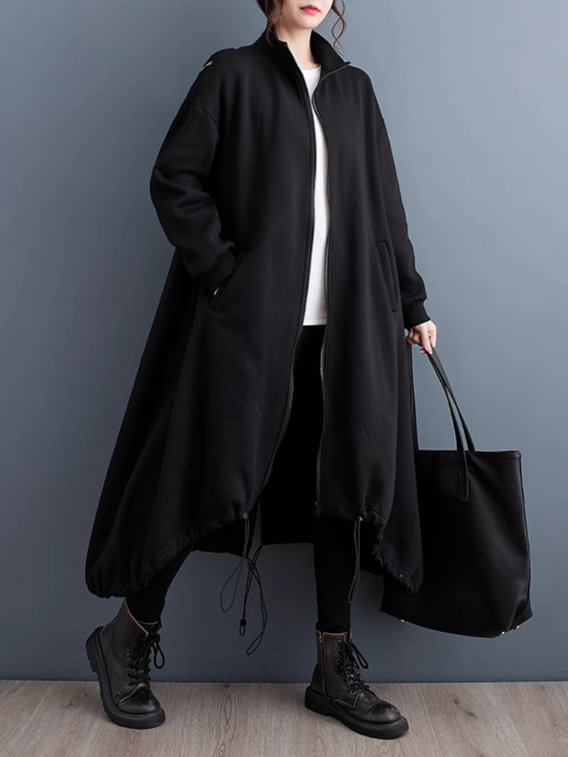 Women's Vintage Vibes Side Pockets Overcoat