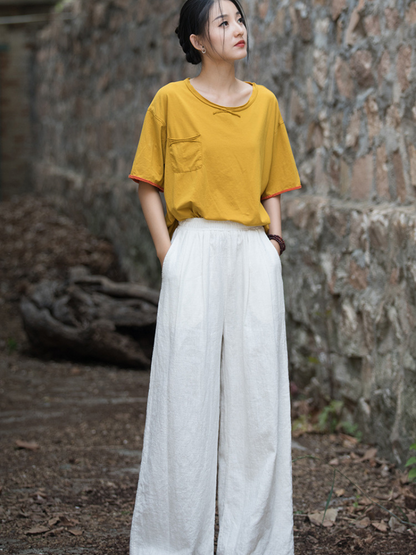 Women's Artistic white pants 