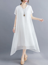Women's White A-line Dress